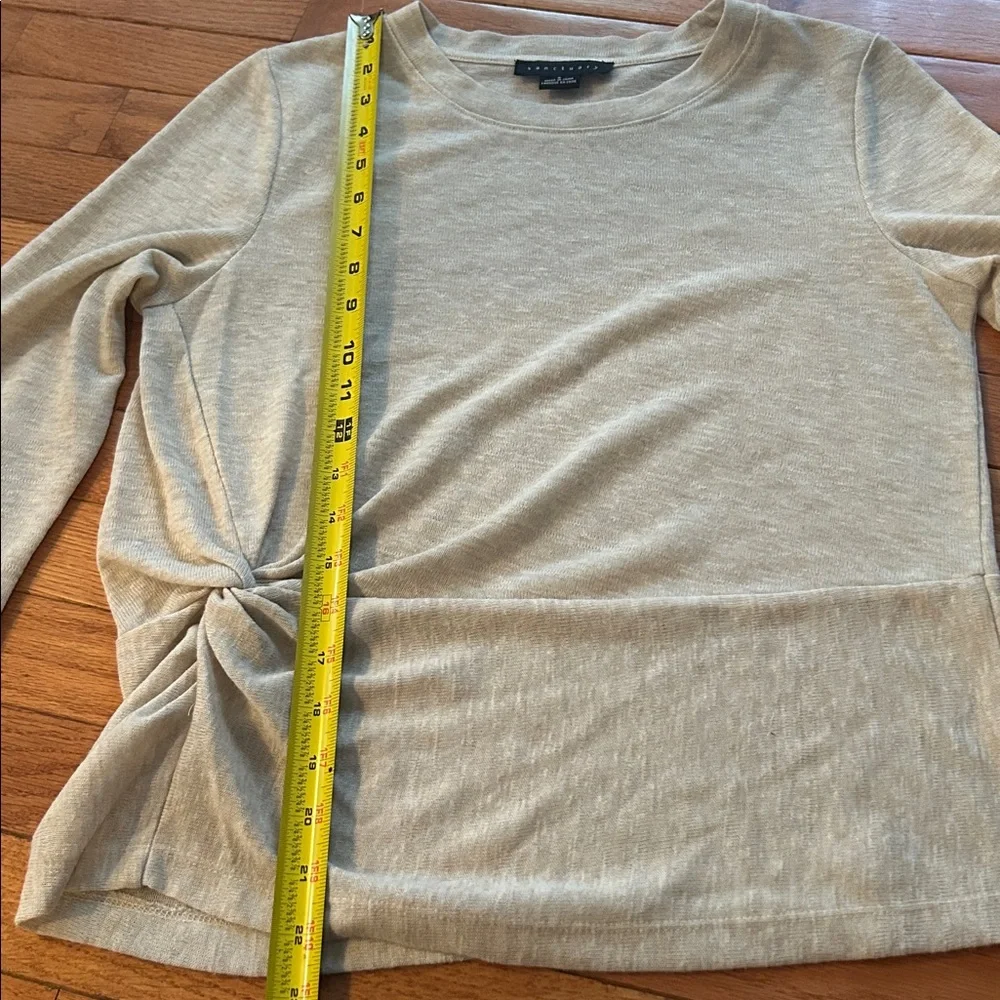 Sanctuary Knot Your Business Knit Top Marshmallow Toast Womens S